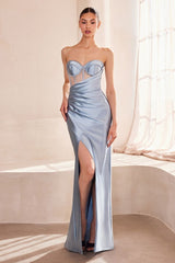 Strapless Fitted Dress With A Sweetheart Neckline-1